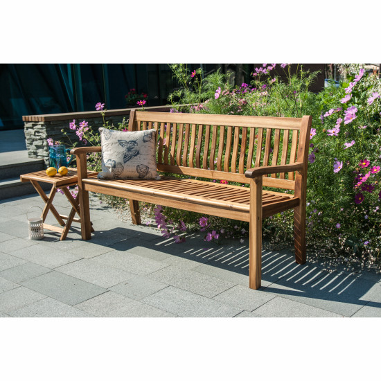 Скамья FINLAY 150x61xH91cм, дерево: акация, обработка: промасленный Скамья FINLAY 150x61xH91cм, дерево: акация, обработка: промасленный