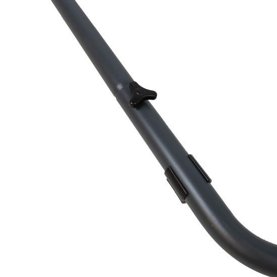 Piekaramā krēsla statīvs, universāls 116x136xH195-230cm, tumši pelēks tērauds