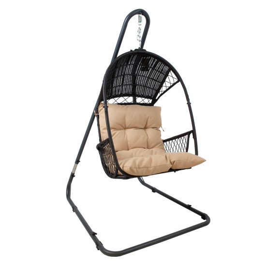 Piekaramā krēsla statīvs, universāls 116x136xH195-230cm, tumši pelēks tērauds