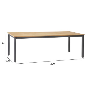 Laud MONTANA 220x100xH74cm, tiikpuu Laud MONTANA 220x100xH74cm, tiikpuu