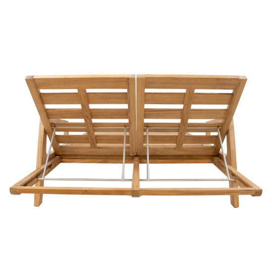 Sauļošanās krēsls MALDIVE 2-vietīgs 210x138xH33cm, tīkkoks