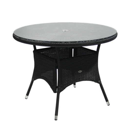 Стол WICKER D100xH71см, чёрный Стол WICKER D100xH71см, чёрный