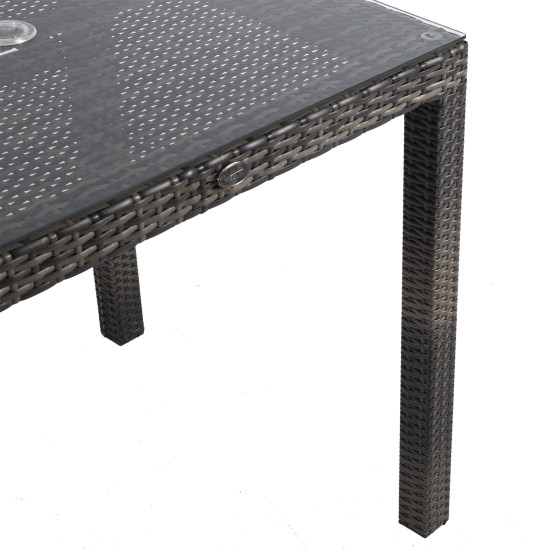 Стол WICKER 73x73xH71см, тёмно-коричневый