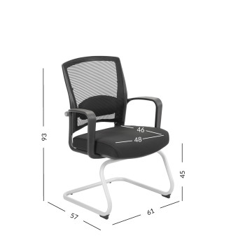 Külastustool FULKRUM 61x57xH93cm, must Külastustool FULKRUM 61x57xH93cm, must