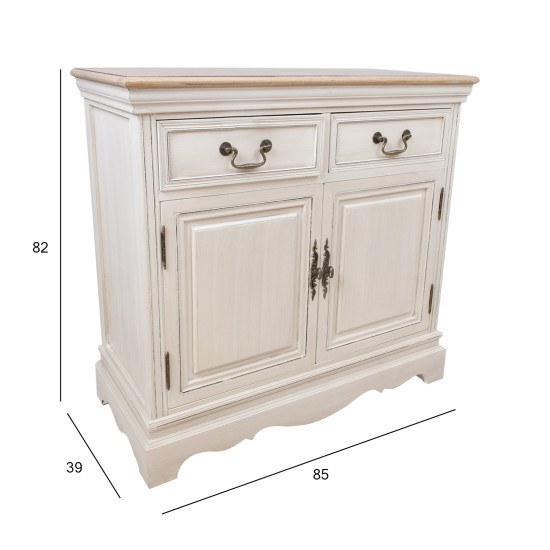 Kumode SAMIRA ar 2 durvīm un 2 atvilktnēm, 85x39xH82cm