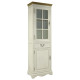 Шкаф-витрина SAMIRA 60x35xH195,5см, антично-белый/натуральный Шкаф-витрина SAMIRA 60x35xH195,5см, антично-белый/натуральный