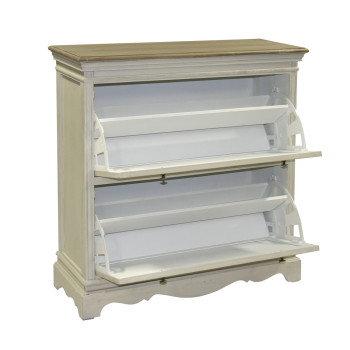 Kingariiul SAMIRA 92,5x32x97cm, antiikvalge/naturaalne puit Kingariiul SAMIRA 92,5x32x97cm, antiikvalge/naturaalne puit