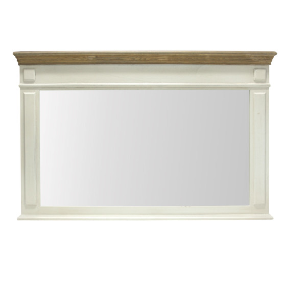 Spogulis SAMIRA 107x4,5x70cm, antīki balta/dabisks
