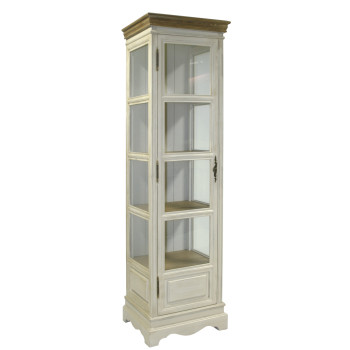 Vitriinkapp SAMIRA 49x39xH178cm, antiikvalge/naturaalne Vitriinkapp SAMIRA 49x39xH178cm, antiikvalge/naturaalne