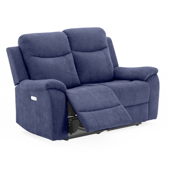 Диван-кресло MILO 2-местный 155x96xH103см, с электрическим механизмом, синий Диван-кресло MILO 2-местный 155x96xH103см, с электрическим механизмом, синий