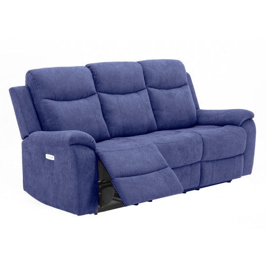 Диван-кресло MILO 3-местный, 209x96xH103см, с электрическим механизмом, синий Диван-кресло MILO 3-местный, 209x96xH103см, с электрическим механизмом, синий