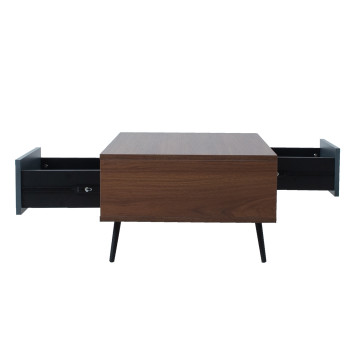 Diivanilaud RIO 98x60xH38cm, pähkel MDF / hall Diivanilaud RIO 98x60xH38cm, pähkel MDF / hall