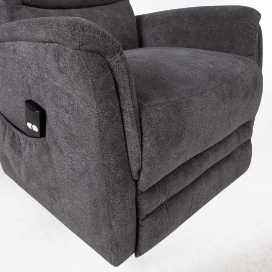 Кресло BARCLAY 79x86xH105cm с электроподъемником, серое Кресло BARCLAY 79x86xH105cm с электроподъемником, серое