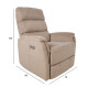 Кресло BARCLAY 79x86xH105см, электрическое, светло-коричневое Кресло BARCLAY 79x86xH105см, электрическое, светло-коричневое