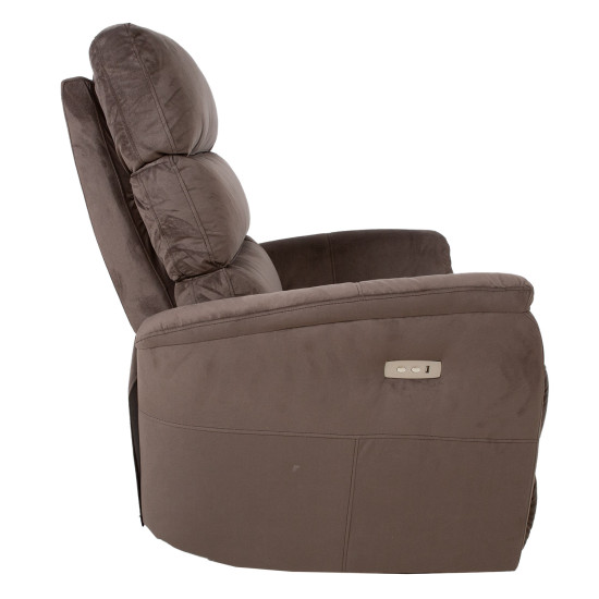 Кресло BARCLAY 79x86xH105см, электрическое, коричневое