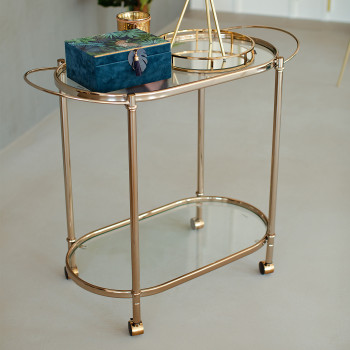 Serveerimiskäru GENUA 88x39x76cm, kuldne Serveerimiskäru GENUA 88x39x76cm, kuldne