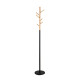 Grīdas pakaramais FOREST D28xH180cm, materiāls: tērauds/koks, krāsa: melns/dabīgs