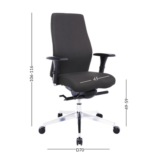 Darba krēsls SMART PLUS pelēks Darba krēsls SMART PLUS pelēks
