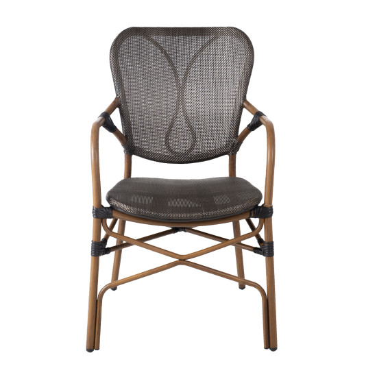 Krēsls BAMBUS 55x62xH92,5cm, tumši brūns
