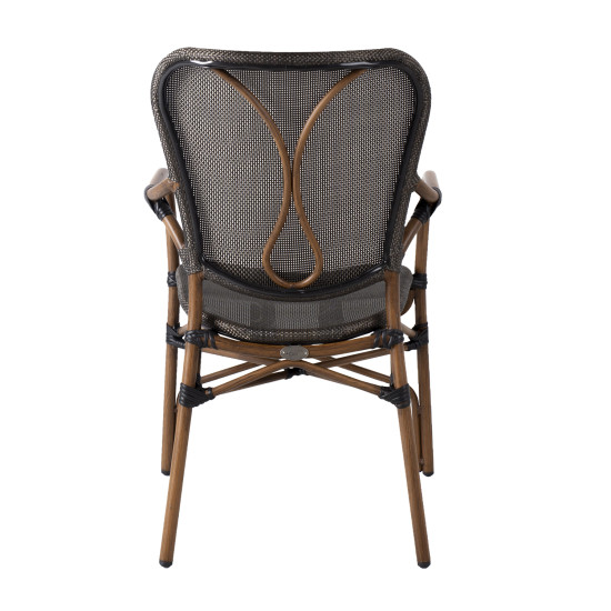 Krēsls BAMBUS 55x62xH92,5cm, tumši brūns