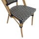 Krēsls BAMBUS 47x58xH88cm, melns / bēšs