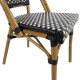 Krēsls BAMBUS 47x58xH88cm, melns / bēšs