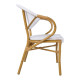 Krēsls BAMBUS 57x58xH83cm, balts