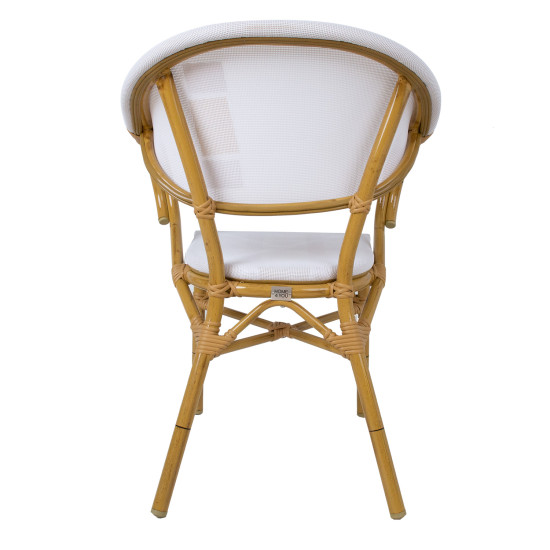 Krēsls BAMBUS 57x58xH83cm, balts