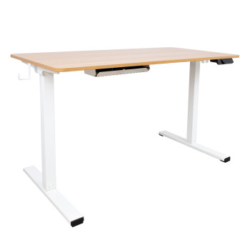 ERGO kirjutuslaud 1 mootoriga 120x60xH73-121cm, valge/tamm ERGO kirjutuslaud 1 mootoriga 120x60xH73-121cm, valge/tamm