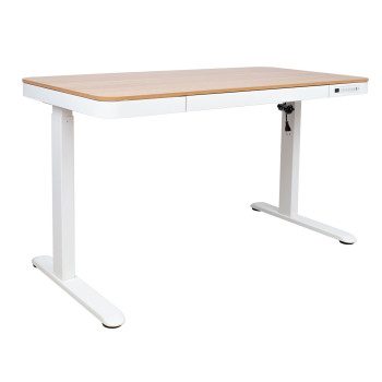 ERGO kirjutuslaud 1 mootoriga 120x60xH72-121cm, valge/tamm ERGO kirjutuslaud 1 mootoriga 120x60xH72-121cm, valge/tamm