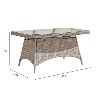 Laud EDEN 150x100xH74cm, beež Laud EDEN 150x100xH74cm, beež