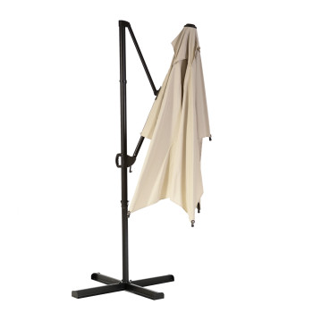 Зонт от солнца ROMA MINI 2x3xВ2,48м, алюминиевая ножка с порошковым покрытием, цвет: черный. Покрытие: полиэстер, бежевы Зонт от солнца ROMA MINI 2x3xВ2,48м, алюминиевая ножка с порошковым покрытием, цвет: черный. Покрытие: полиэстер, бежевы