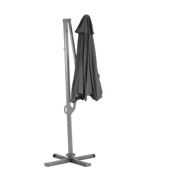 Зонт от солнца ROMA D3xВ2,6м, алюминиевая ножка с порошковым покрытием, цвет: серый, материал: полиэстер, темно-серый Зонт от солнца ROMA D3xВ2,6м, алюминиевая ножка с порошковым покрытием, цвет: серый, материал: полиэстер, темно-серый