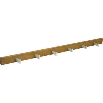 Seinanagi MONDEO, 6 konksu, 82x4,5 cm, puit: tamm, viimistlus: õlitatud Seinanagi MONDEO, 6 konksu, 82x4,5 cm, puit: tamm, viimistlus: õlitatud