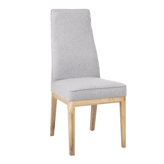 Стул PRESTON 46x58,5xH102см, серая ткань, дубовые ножки Стул PRESTON 46x58,5xH102см, серая ткань, дубовые ножки