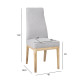 Стул PRESTON 46x58,5xH102см, серая ткань, дубовые ножки Стул PRESTON 46x58,5xH102см, серая ткань, дубовые ножки