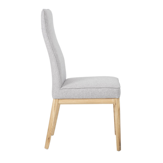 Стул PRESTON 46x58,5xH102см, серая ткань, дубовые ножки Стул PRESTON 46x58,5xH102см, серая ткань, дубовые ножки