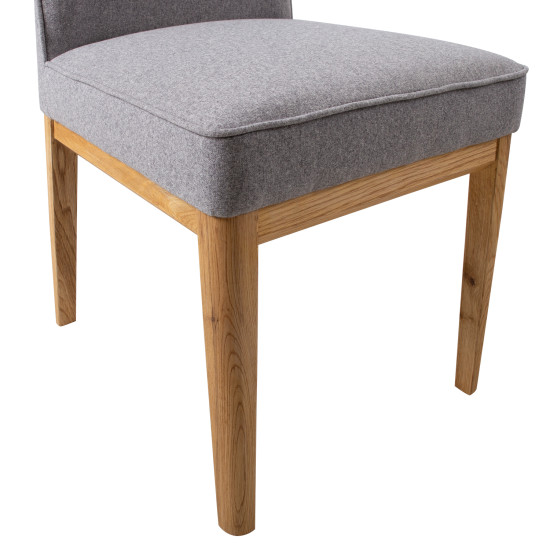 Стул PRESTON 46x58,5xH102см, серая ткань, дубовые ножки Стул PRESTON 46x58,5xH102см, серая ткань, дубовые ножки
