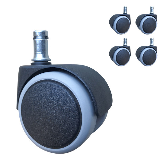 Biroja krēsla riteņi 5.gb / komplektā, dia.50mm, smaile: 11mm, riteņa bremzes Biroja krēsla riteņi 5.gb / komplektā, dia.50mm, smaile: 11mm, riteņa bremzes