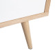 Kumode HELENA WHITE durvis un 3-atviktns 120x40xH75cm, materiāls: MDF, krāsa: dabīgs / balts