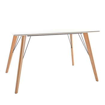 Söögilaud HELENA WHITE 120x80xH75cm, lauaplaat: 18mm MDF, värvus: valge, tamme jalad Söögilaud HELENA WHITE 120x80xH75cm, lauaplaat: 18mm MDF, värvus: valge, tamme jalad