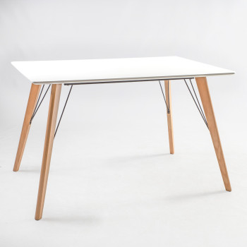 Söögilaud HELENA WHITE 120x80xH75cm, lauaplaat: 18mm MDF, värvus: valge, tamme jalad Söögilaud HELENA WHITE 120x80xH75cm, lauaplaat: 18mm MDF, värvus: valge, tamme jalad