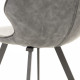 Стул HELENA 50x46xH82см, имитация серой кожи, черные металлические ножки Стул HELENA 50x46xH82см, имитация серой кожи, черные металлические ножки