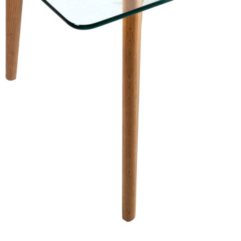 Külglaud HELENA 120x60xH45cm, lauaplaat: 8mm läbipaistev klaas, tammepuidust jalad Külglaud HELENA 120x60xH45cm, lauaplaat: 8mm läbipaistev klaas, tammepuidust jalad