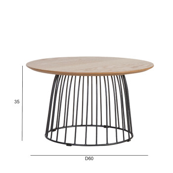 Külglaud HELENA D60xH35cm, lauaplaat: tamme spoon MDF, viimistlus: lakitud, metallraam Külglaud HELENA D60xH35cm, lauaplaat: tamme spoon MDF, viimistlus: lakitud, metallraam