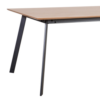 Söögilaud HELENA 160x90xH75cm, lauaplaat: tamme spoon MDF, viimistlus: lakitud, jalad: must metall Söögilaud HELENA 160x90xH75cm, lauaplaat: tamme spoon MDF, viimistlus: lakitud, jalad: must metall
