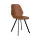 Стуль HELENA 50x46xH82см, сиденье и спинка: кожзаменитель, цвет: коричневый, чёрные металлические ножки Стуль HELENA 50x46xH82см, сиденье и спинка: кожзаменитель, цвет: коричневый, чёрные металлические ножки