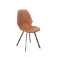 Стуль HELENA 50x46xH82см, сиденье и спинка: кожзаменитель, цвет: коричневый, чёрные металлические ножки Стуль HELENA 50x46xH82см, сиденье и спинка: кожзаменитель, цвет: коричневый, чёрные металлические ножки