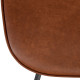 Стуль HELENA 50x46xH82см, сиденье и спинка: кожзаменитель, цвет: коричневый, чёрные металлические ножки Стуль HELENA 50x46xH82см, сиденье и спинка: кожзаменитель, цвет: коричневый, чёрные металлические ножки
