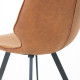 Стуль HELENA 50x46xH82см, сиденье и спинка: кожзаменитель, цвет: коричневый, чёрные металлические ножки Стуль HELENA 50x46xH82см, сиденье и спинка: кожзаменитель, цвет: коричневый, чёрные металлические ножки